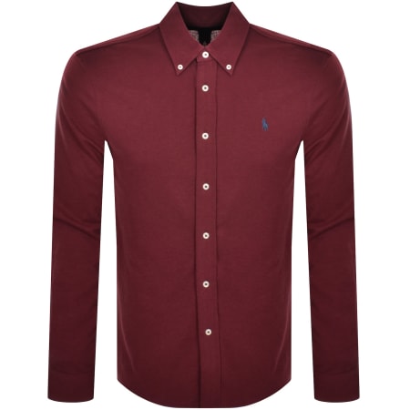 Ralph lauren burgundy oxford shirt store